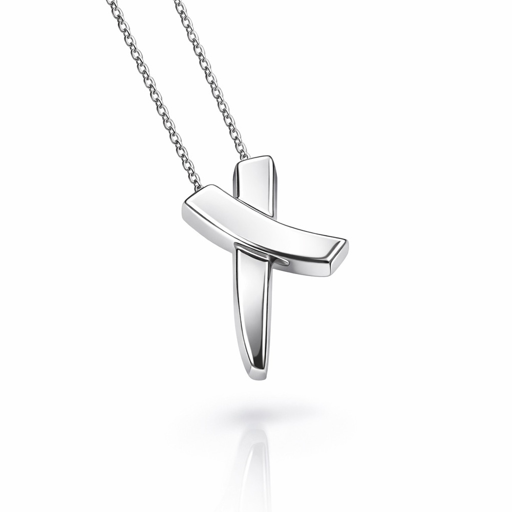 Authentic Sterling Silver X Cross Pendant Necklace - Tiffany & Co